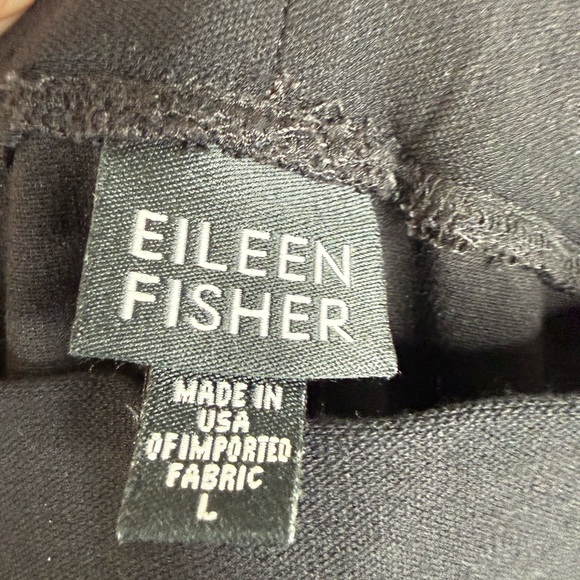 Eileen Fisher Straight Black Pants Size Large - Picture 4 of 8